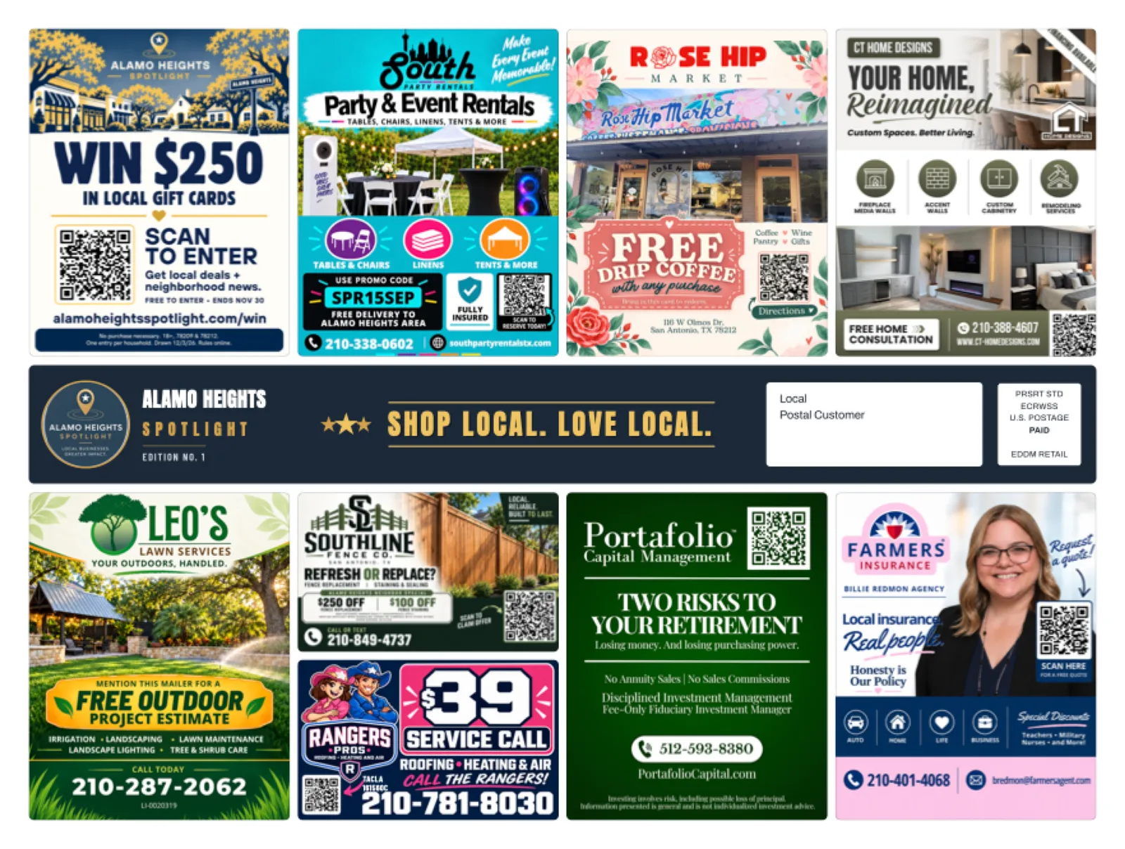 Front of sample Alamo Heights artwork — preview for Steiner Ranch Spotlight